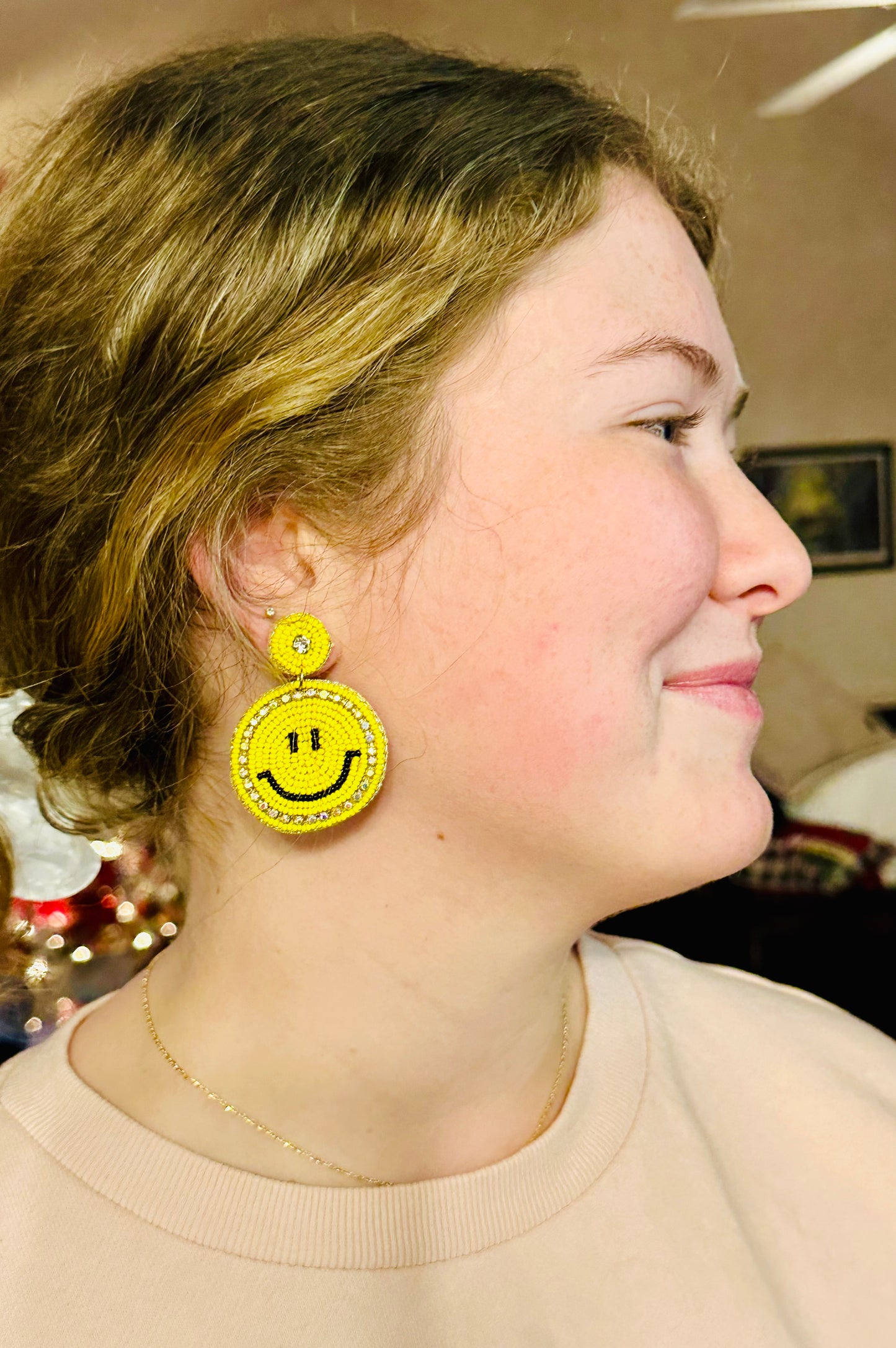 “All Smiles” Seed Bead Earrings