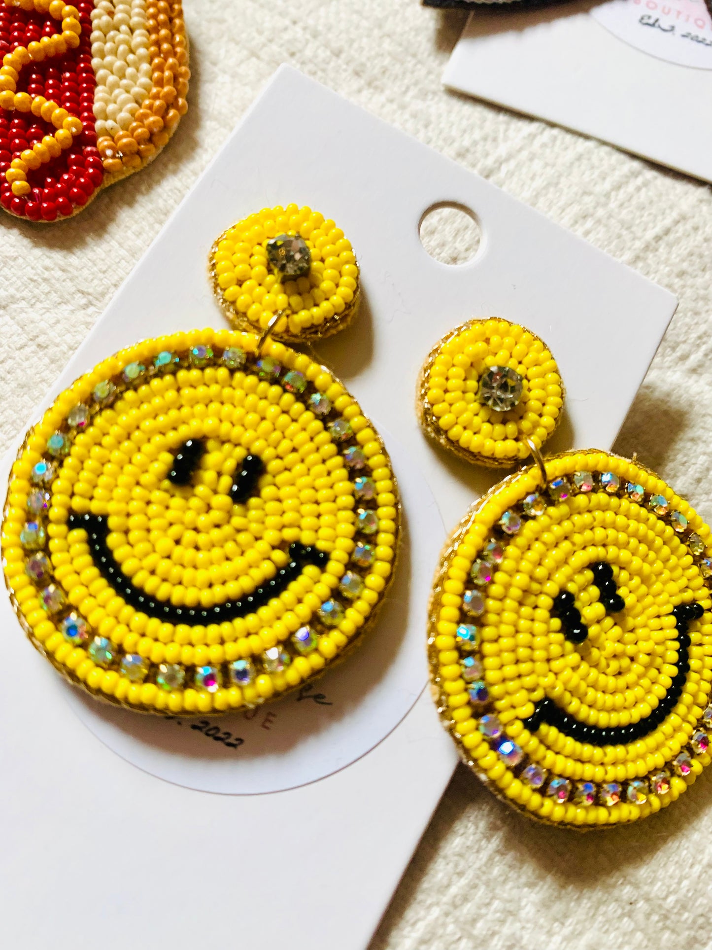 “All Smiles” Seed Bead Earrings