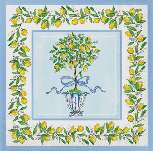 Cocktail Napkins- Lemon Topiary