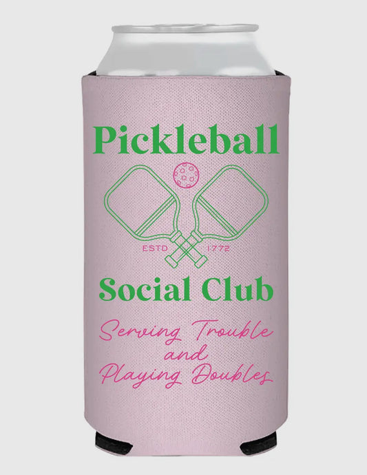 Pickleball Social Club Slim Can Cooler