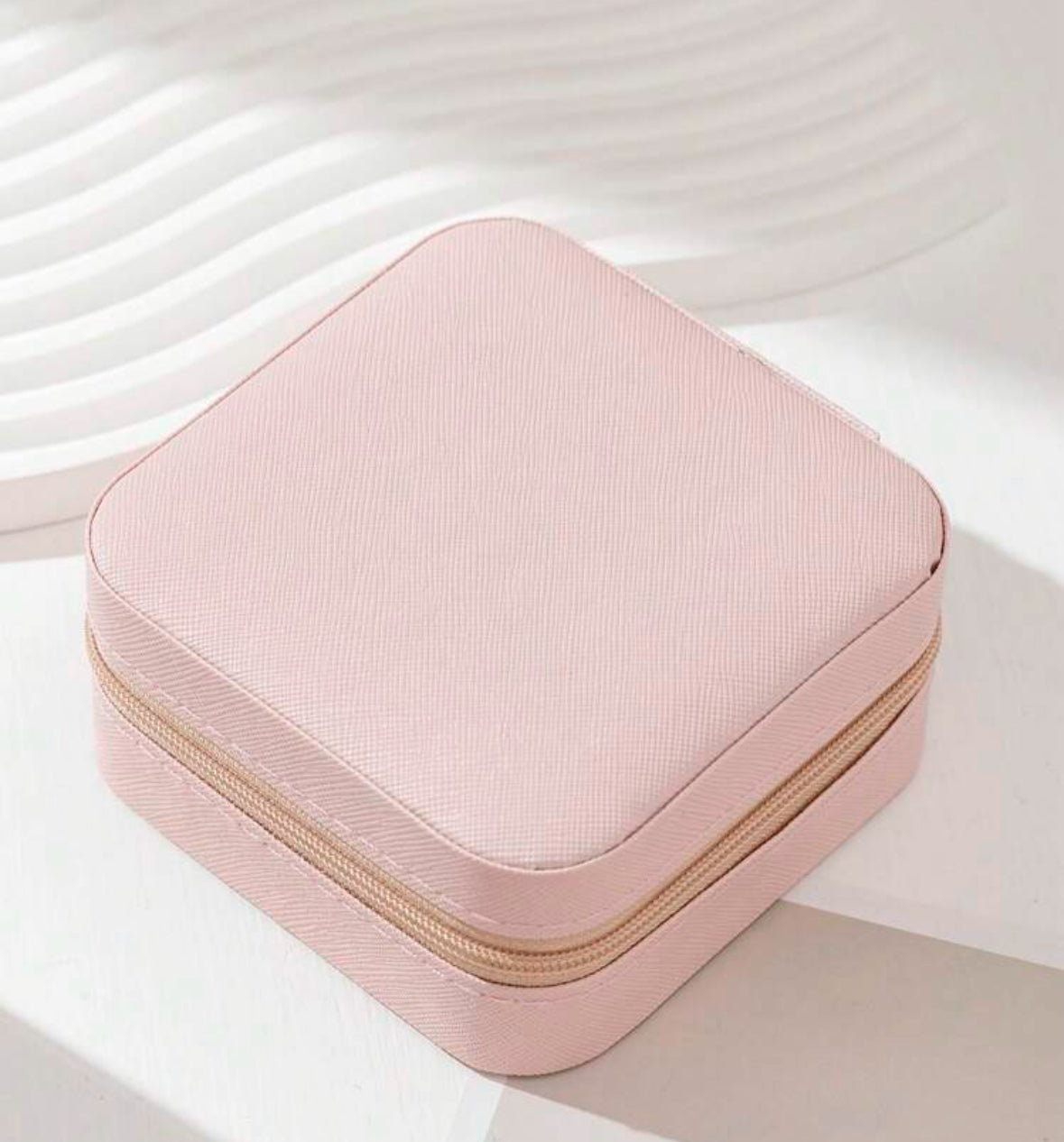 Blush pink jewelry case