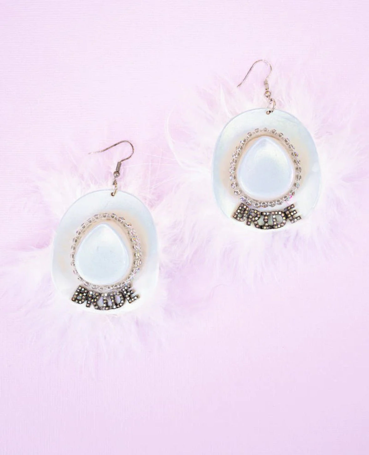 Cowgirl hat Bride earrings