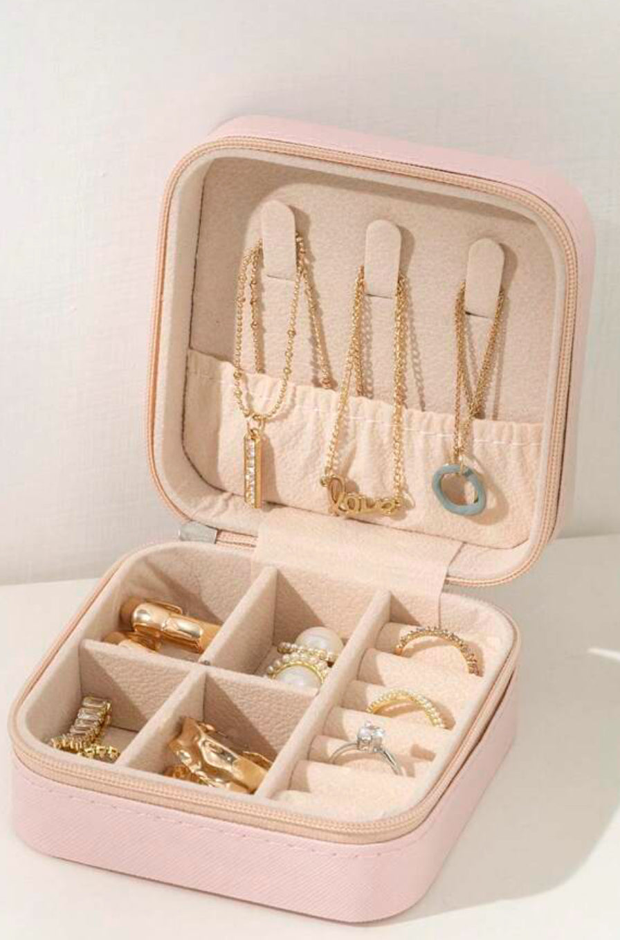 Blush pink jewelry case