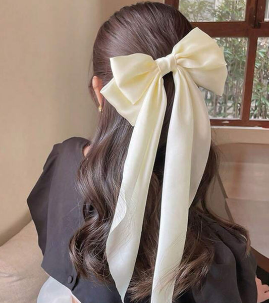 Cream Hair Bow