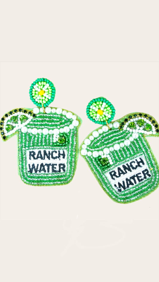 Ranch water seed bead earrings