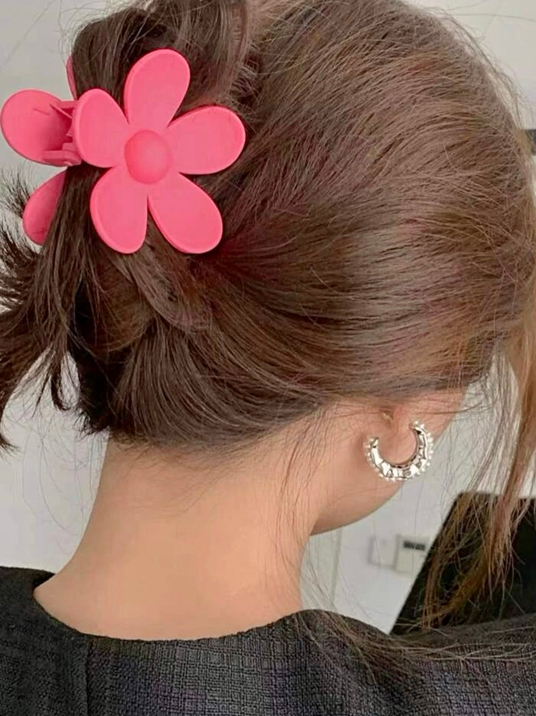 Flower (pink) hair clip