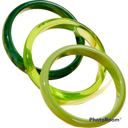 Green acrylic bracelet set