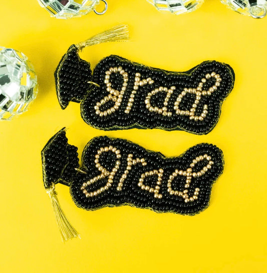 GRAD seed bead earrings